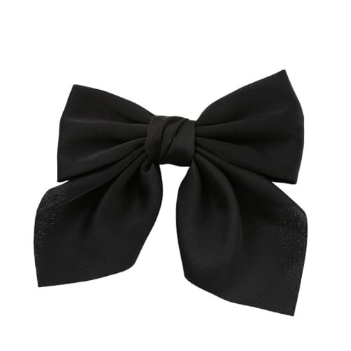 2 Stück Schleifen Haarnadel Damen Schleifen Haarspangen Federklammer Haarnadelschleife Rutschfeste Kopfbedeckung Frauen Bogen Haarnadel Haarschmuck für Hochzeit Party Geburtstag,Schwarz von Wambere