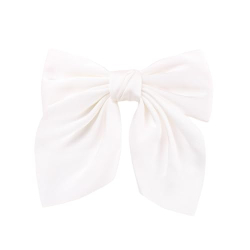 2 Stück Schleifen Haarnadel Damen Schleifen Haarspangen Federklammer Haarnadelschleife Rutschfeste Kopfbedeckung Frauen Bogen Haarnadel Haarschmuck für Hochzeit Party Geburtstag,Weiß von Wambere