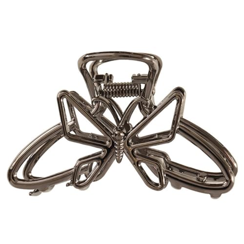 2 Stück Schmetterling Haarspangen Damen Haarspangen Hohler Metall Haarklammern Frauen Haarnadel Haarclip Rutschfeste Haarschmuck Hair Jaw Clip Kopfbedeckung für Tägliche Kleidung,Schwarz von Wambere