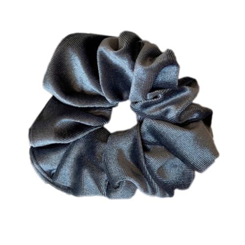 3 Pcs Haargummis Scrunchies für Damen, Premium Samt Haargummis Haar Haargummis Haarschmuck argummis Scrunchies für Damen, Groß Halt Elastische Haarwackeln für Mädchen & Damen,Grau Blau von Wambere