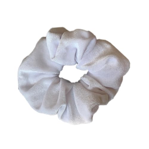 3 Pcs Haargummis Scrunchies für Damen, Premium Samt Haargummis Haar Haargummis Haarschmuck argummis Scrunchies für Damen, Groß Halt Elastische Haarwackeln für Mädchen & Damen,Weiß von Wambere