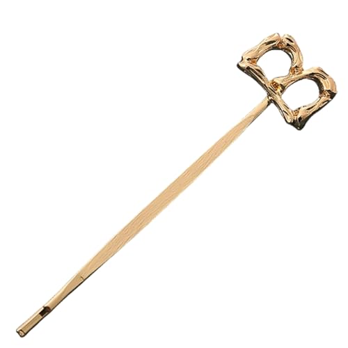 3 Stück Bobby Pins Englische Buchstaben Haarnadeln Damen Haarspangen Metall Haarnadel Alphabet Haar Clips Rutschfest Haarklemmen Hairpin Haarschmuck Kopfbedeckung für Alltagskleidung,B von Wambere