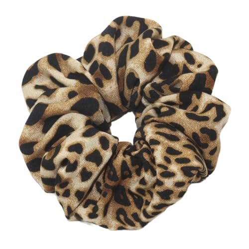 3 Stück Damen Haargummi Leopardenmuster Haarband Dickdarm-Haarband Haar Scrunchies Elastische Gummibänder Haargummis Haarseil Pferdeschwanz Halter Kopfbedeckung Haarschmuck,Braun von Wambere