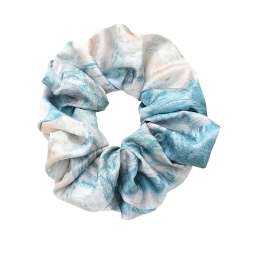 3 Stück Damen Haargummis Ölgemälde Dickdarm Haarring Kopfbedeckung Elastische Haarschnur Haarseil Haarband Gummibänder Haarbänder Pferdeschwanzhalter Haarschmuck für Frauen Mädchen,Pfauengrün von Wambere