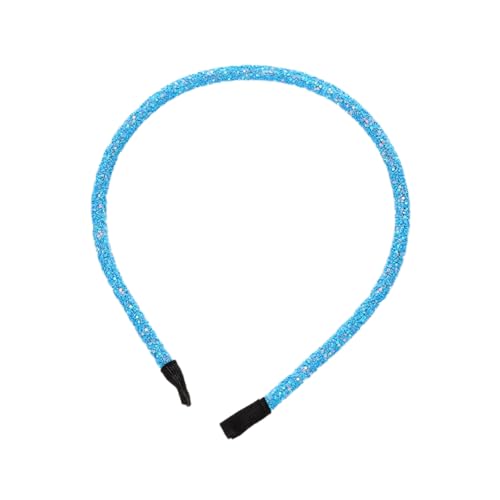 3 Stück Damen Haarreif Dünnes Stirnband mit Kleines Pailletten Vintage Haarreifen Haarzubehör Frauen Haarschmuck Stirnbänder Kopfbedeckung für Gesicht waschen täglichen Gebrauch,Blau von Wambere