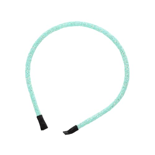 3 Stück Damen Haarreif Dünnes Stirnband mit Kleines Pailletten Vintage Haarreifen Haarzubehör Frauen Haarschmuck Stirnbänder Kopfbedeckung für Gesicht waschen täglichen Gebrauch,Cyan von Wambere