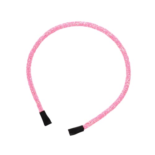 3 Stück Damen Haarreif Dünnes Stirnband mit Kleines Pailletten Vintage Haarreifen Haarzubehör Frauen Haarschmuck Stirnbänder Kopfbedeckung für Gesicht waschen täglichen Gebrauch,Hellrosa von Wambere