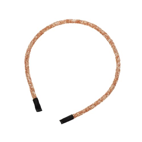 3 Stück Damen Haarreif Dünnes Stirnband mit Kleines Pailletten Vintage Haarreifen Haarzubehör Frauen Haarschmuck Stirnbänder Kopfbedeckung für Gesicht waschen täglichen Gebrauch,Khaki von Wambere