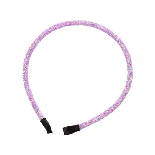 3 Stück Damen Haarreif Dünnes Stirnband mit Kleines Pailletten Vintage Haarreifen Haarzubehör Frauen Haarschmuck Stirnbänder Kopfbedeckung für Gesicht waschen täglichen Gebrauch,Lila von Wambere