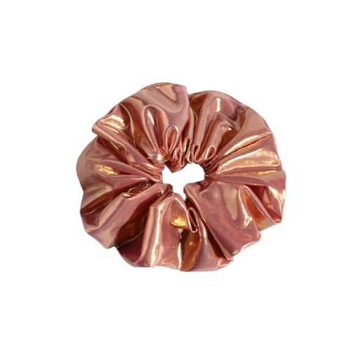 3 Stück Damen Leder Haargummis Elastische Haargummi Scrunchies Gummibänder Haarband Haarschmuck Frauen Pferdeschwanzhalter Haarringe Kopfschmuck Haarseil für Tägliches Tragen,Rosa von Wambere