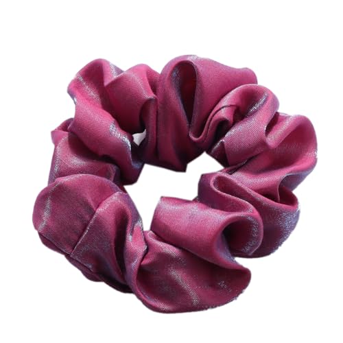 3 Stück Damen Satin Haargummi Haarringe Gummibänder Haarband Elastische Haarseil Haarschmuck Pferdeschwanzhalter Scrunchies Kopfbedeckung für Mädchen Frauen Tägliches Tragen,Weinrot von Wambere