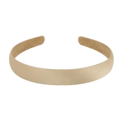 3 Stück Damen Stirnband Breite 2cm Kopfband Satin Headband Vintage Haarreifen Frauen Haarschmuck Haarzubehör Haarbänder Kopfbedeckung für DIY Schmuckzubehör Tägliches Tragen,Khaki von Wambere