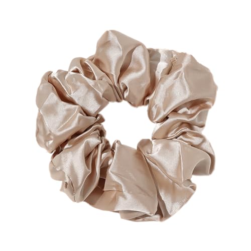 3 Stück Haar Haargummis Haarschmuck Chiffon Organza Haarringe Haargummi Groß Halt Elastische Haarwackeln für Mädchen & Damen,Champagner A von Wambere