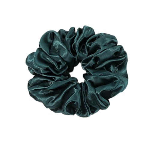 3 Stück Haar Haargummis Haarschmuck Chiffon Organza Haarringe Haargummi Groß Halt Elastische Haarwackeln für Mädchen & Damen,Dunkelgrün von Wambere