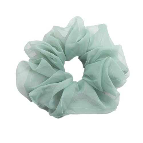 3 Stück Haar Haargummis Haarschmuck Chiffon Organza Haarringe Haargummi Groß Halt Elastische Haarwackeln für Mädchen & Damen,Fruchtgrün von Wambere