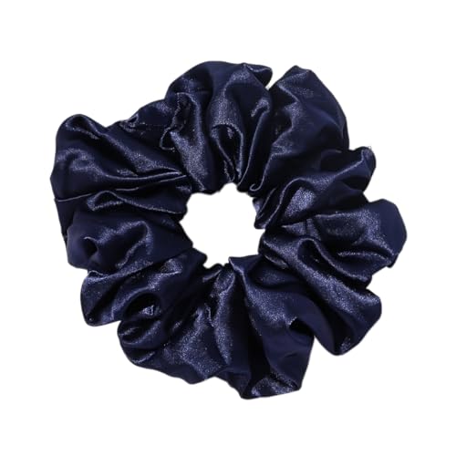 3 Stück Haar Haargummis Haarschmuck Chiffon Organza Haarringe Haargummi Groß Halt Elastische Haarwackeln für Mädchen & Damen,Marineblau A von Wambere