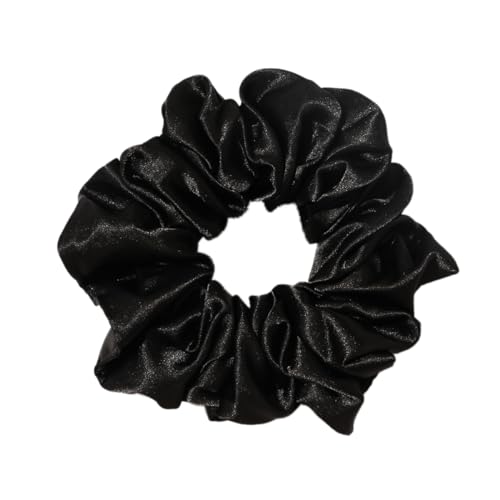 3 Stück Haar Haargummis Haarschmuck Chiffon Organza Haarringe Haargummi Groß Halt Elastische Haarwackeln für Mädchen & Damen,Schwarz B von Wambere