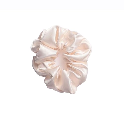 3 Stück Haargummis Seide Scrunchies Satin für Damen, Haarringe Damen Pferdeschwanzhalter Haarband aus Seide Damen-Haar-Accessoires für Frauen und Mädchen,Cremefarben von Wambere