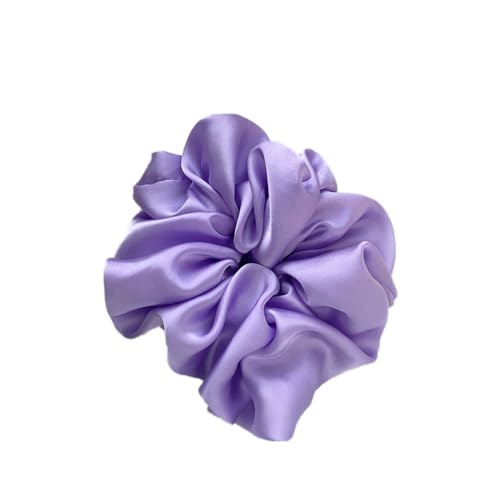 3 Stück Satin Haargummis Scrunchies Haargummi Weich Elastisch Silk Haarband, Haarbruch und Anti-Falten ferdeschwanzhalter Haarband aus Seide für Frauen und Mädchen,Lila von Wambere