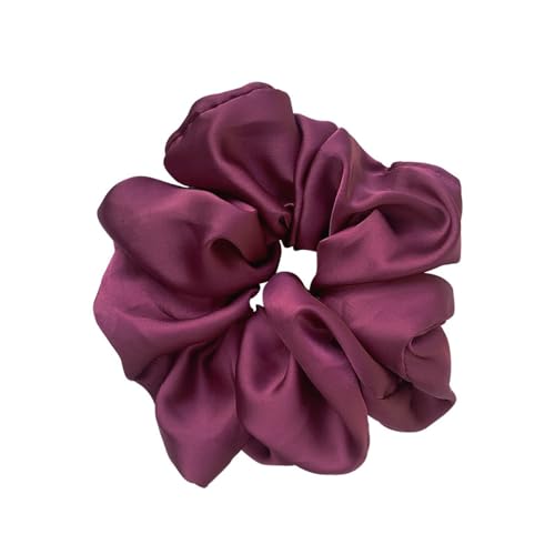 3 Stück Satin Haargummis Scrunchies Haargummi Weich Elastisch Silk Haarband, Haarbruch und Anti-Falten ferdeschwanzhalter Haarband aus Seide für Frauen und Mädchen,Weinrot von Wambere