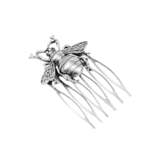 3 Stück Vintage Haarkamm Metall Haarseitenkämme Haarspange Kopfschmuck Haarkämme Haarschmuck Hochzeits Haarschmuck Haarspangen Brautschmuck für Frauen und Mädchen Tägliches Tragen,Dunkelsilber H von Wambere