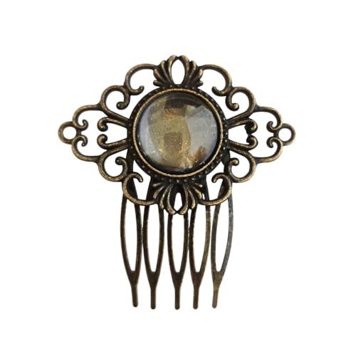3 Stück Vintage Haarkamm Metall Haarseitenkämme Haarspange Kopfschmuck Haarkämme Haarschmuck Hochzeits Haarschmuck Haarspangen Brautschmuck für Frauen und Mädchen Tägliches Tragen,Kaffee B von Wambere