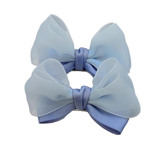 4 Stück 3D Schleife Haarnadel Damen Haarspangen Haarschleifen Haarklammern Frauen Rutschfeste Haarschmuck Bogen Haarnadel Haar Accessoires Kopfschmuck für Tägliches Tragen,Blau von Wambere