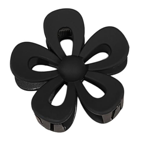 4 Stück Blumen Haarklammern Damen Blumenhaarnadel Haarspangen Rutschfeste Kopfbedeckung Krallenclip Haarkralle Haarclips Haarschmuck Haarstyling Zubehör für Tägliches Tragen,Schwarz von Wambere