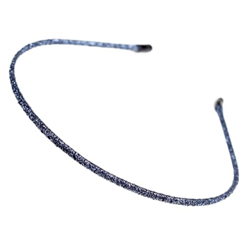 4 Stück Damen Dünnes Stirnband Glitzer Haarreif Vintage Rutschfest Haarreifen Haarschmuck Kopfband Kopfbedeckung Kopfschmuck für Weihnachten Geburtstag Party Täglicher Gebrauch,Dunkelblau von Wambere