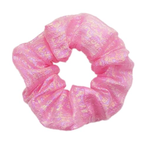 4 Stück Damen Meerjungfrau Haarringe Haargummi Elastische Gummibänder Haarseil Haarschmuck Pferdeschwanzhalter Haarschnur Kopfbedeckung für Mädchen Frauen Tägliches Tragen,Rosarot von Wambere