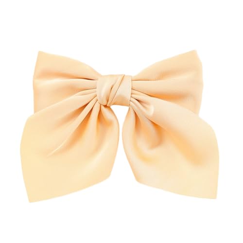 4 Stück Schleifen Haarnadel Damen Schleifen Haarspangen Federklammer Haarnadelschleife Rutschfeste Kopfbedeckung Frauen Bogen Haarnadel Haarschmuck für Hochzeit Party Geburtstag,Aprikose von Wambere