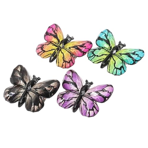 4 Stück Schmetter Haarclips Schmetterling Haarspangen Entenschnabelclip Haarnadeln Haarklammer Damen Kopfbedeckung Kopfschmuck Haarschmuck Für Hochzeit Party Tägliches Tragen,Gemischt von Wambere