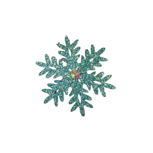4 Stück Schneeflocken Haarspangen Weihnachtlicher Haarschmuck Damen Haarnadeln Mit Strasssteinen Rutschfest Haarklemmen Haar Accessoires Kopfschmuck für Hochzeit Weihnachten,Blau C von Wambere