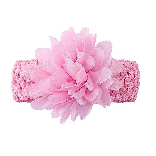 5 Stück Baby Haarband Kopfband Baby Schmuck Blumen Stirnband Babystirnband Mädchen Elastisches Stirnband Haarband Baby Taufe Neugeborene Mädchen Haarband Babyzubehör Haarschmuck,Dunkelrosa von Wambere