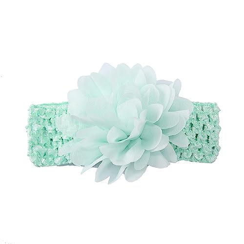 5 Stück Baby Haarband Kopfband Baby Schmuck Blumen Stirnband Babystirnband Mädchen Elastisches Stirnband Haarband Baby Taufe Neugeborene Mädchen Haarband Babyzubehör Haarschmuck,Hellgrün von Wambere