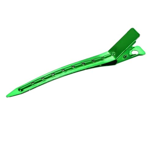 5 Stück Damen Haarklammern Friseur Haarclips Locken Fixieren Entebill Haarspangen Metallklemmen Abteilklammern Friseur Klammern Haarclips Haarstyling Frisuren Positionierungsclip,Grün von Wambere