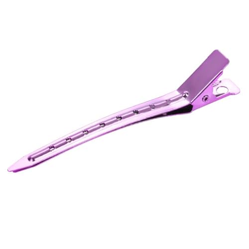 5 Stück Damen Haarklammern Friseur Haarclips Locken Fixieren Entebill Haarspangen Metallklemmen Abteilklammern Friseur Klammern Haarclips Haarstyling Frisuren Positionierungsclip,Rosarot von Wambere