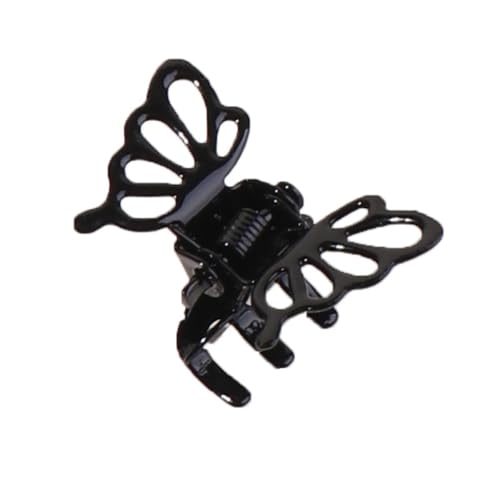 5 Stück Damen Mini Schmetterlings Haarnadel Klein Metall Haarnadel Rutschfeste Haarklammer Haarclips Haarklauenclip Haarstyling-Zubehör Haarschmuck Kopfbedeckung für Frauen Mädchen,Schwarz von Wambere