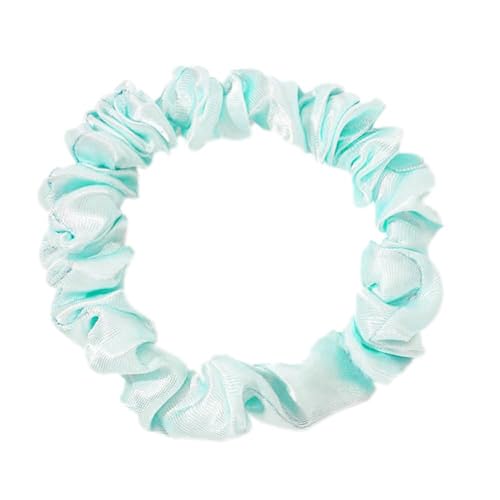 5 Stück Damen Seide Haarringe Haargummis Haare Ringe Seide Scrunchies Satin Haargummi Zopfgummis Pferdeschwanz Halter Hairband Haarschmuck Kopfbedeckung für Frauen Mädchen,Hellblau von Wambere