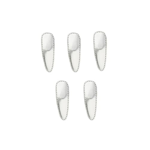 5 Stück Haarspange Leder Haarnadel Damen Hairclip Seitenclip Vintage Haarnadel Rutschfest Haarschmuck Haarklammern Haarspängchen Kopfschmuck Kopfbedeckung für Tägliches Tragen,Silber C von Wambere