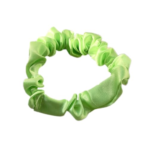 5 Stück Satin Haargummis, Damen Haare Ringe Scrunchies Klein Stoff Haargummis Haargummi Weich Elastisch Silk Skrunschis Groß für Mädchen Damen,Grün von Wambere