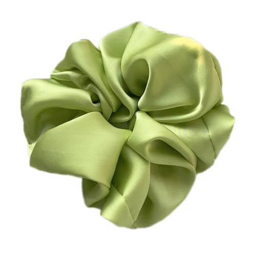 5 Stück Satin Haargummis Scrunchies Haargummi Weich Elastisch Silk Haarband, Haarbruch und Anti-Falten ferdeschwanzhalter Haarband aus Seide für Frauen und Mädchen,Grün A von Wambere