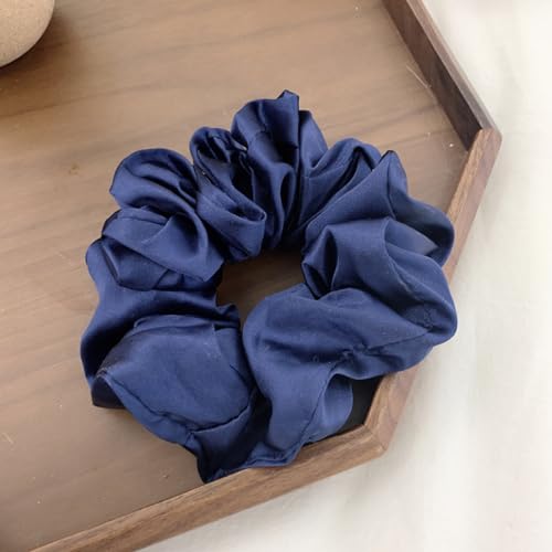 6 Stück Damen Elastische Haargummi Scrunchie Pferdeschwanzhalter Haarband Haar Gummibänder Haarbänder Haarseil Zopfgummis Haarschmuckfür Frauen Mädchen für Tägliches Tragen,Königsblau von Wambere