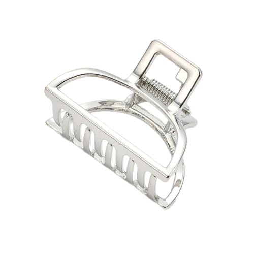 6 Stück Damen Haarklammern Metall Haarnadel Haarspangen Frauen Haarspangen Haarkrallen Clips Rutschfeste Haarschmuck Haarklauenclips Haar Accessoires Kopfschmuck für Tägliches Tragen,Silber B von Wambere