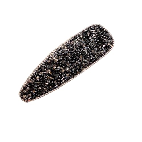 6 Stück Damen Haarspange Strass Haarnadel Seitlicher Pony Haarnadel Haarschmuck Wassertropfen Haarnadel Haarclips Rutschfest Kopfbedeckung Haarklammern für Geburtstag Party Bankett,Schwarz von Wambere