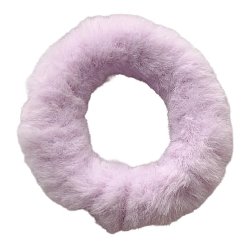 6 Stück Damen Plüsch Haargummis Scrunchies Elastische Gummibänder Stirnbänder Haarringe Kopfbedeckung Haarseil Frauen Pferdeschwanzhalter Kopfschmuck Haarschmuck für Tägliches Tragen,Lila von Wambere