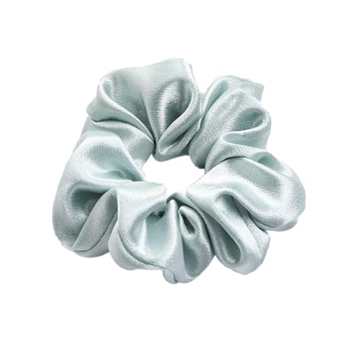 6 Stück Damen Satin Haargummi Haarringe Gummibänder Haarband Elastische Haarseil Kopfbedeckung Pferdeschwanzhalter Scrunchies Haarschmuck für Frauen Mädchen Tägliches Tragen,Grün von Wambere