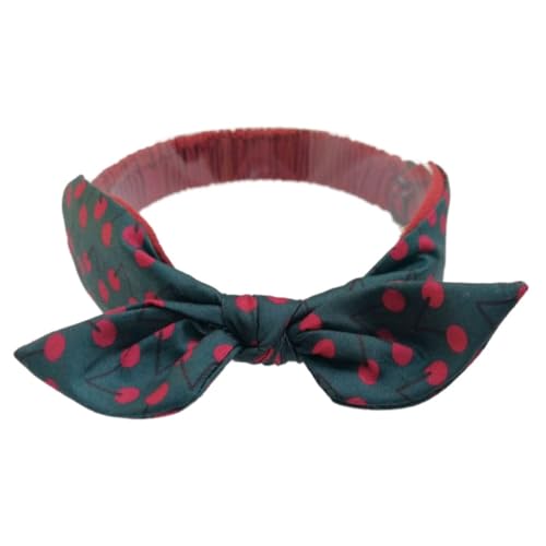 6 Stück Haarband mit Schleife,Schleife Stirnbänder Stirnband aus gepunktetem Stoff Haarschleifen Baby Haarband Weiche Haarschmuck Kopfband Babyzubehör Neugeborene Kopfbedeckung,Rot von Wambere
