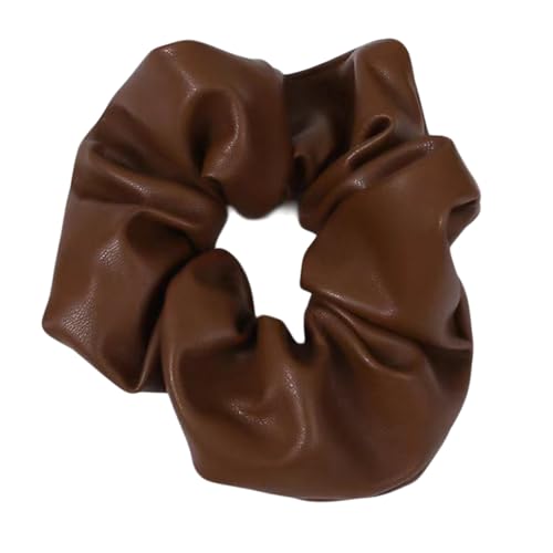 6 Stück PU Leder Haargummi Damen Dickdarm Haarband Elastische Gummibänder Stirnband Haarringe Haarschmuck Haarschnur Haarseil Kopfbedeckung Pferdeschwanzhalter Kopfschmuck,Kaffee von Wambere