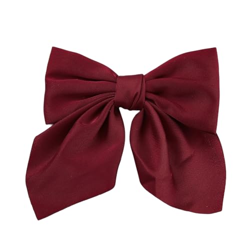 6 Stück Schleifen Haarnadel Damen Schleifen Haarspangen Federklammer Haarnadelschleife Rutschfeste Kopfbedeckung Frauen Bogen Haarnadel Haarschmuck für Hochzeit Party Geburtstag,Rot von Wambere